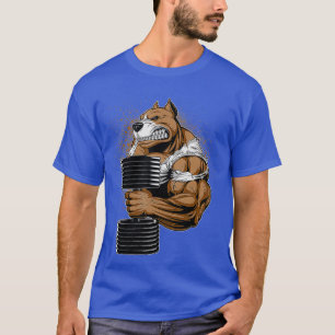 Cool Pitbull Weightlifting Funny Deadlift Men T-Shirt