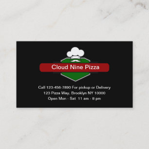 Cool Pizza Italian Restaurant Business Cards