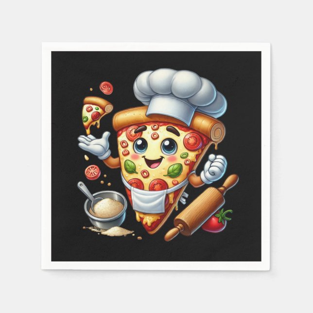 Cool Pizza lovers party  Napkins (Front)