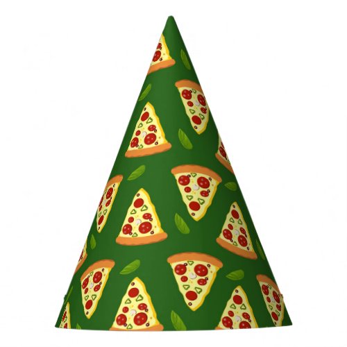 cool pizza lovers pattern party hat