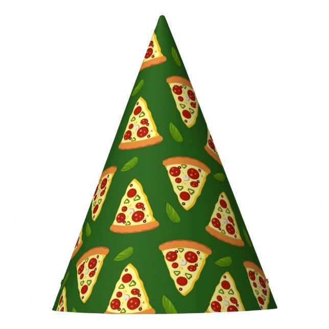 cool pizza lovers pattern party hat (Front)