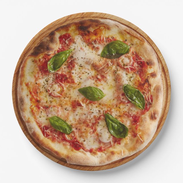 Cool Pizza Party Stuff Paper Plates (Front)