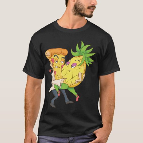 Cool Pizza Slice Pineapple Love Funny Italian Pie  T_Shirt