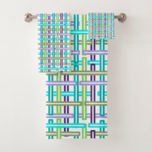 Cool Plaid Bath Towel Set