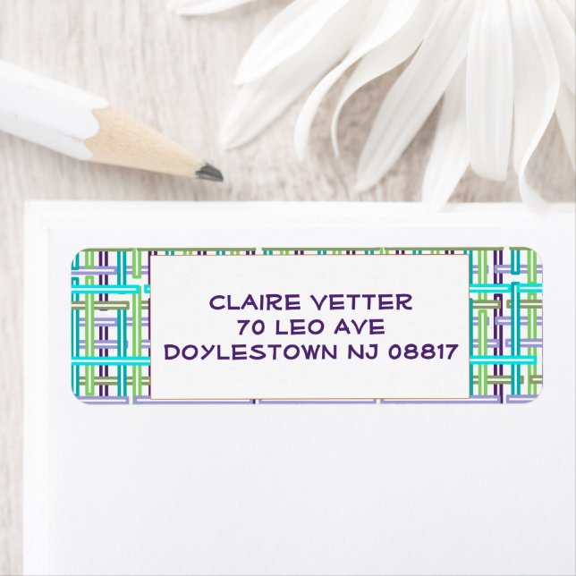 Cool Plaid Label (Insitu)