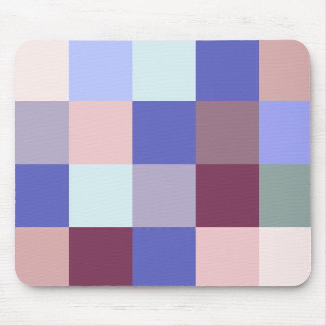 Cool Plaid Style Pattern, Lovely Colors Mouse Pad (Front)