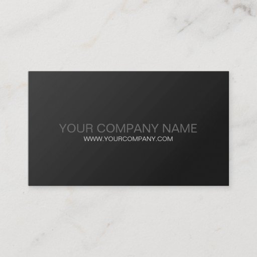 Customizable Cool Plain Black and Gray Modern Business Card