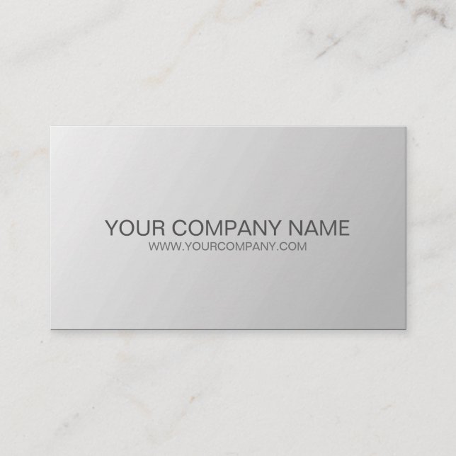Cool Plain Gray Modern Business Card (Front)