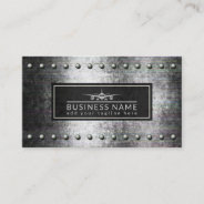 Cool Plane Silhouette Rough Steel Rivets Aviation Business Card at Zazzle