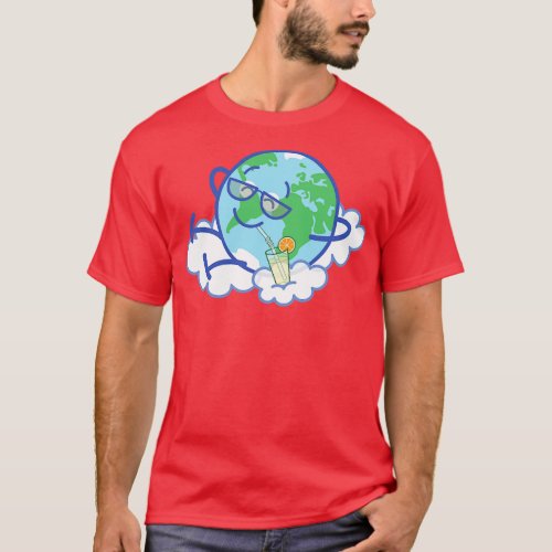 Cool planet Earth taking a well deserved break T_Shirt