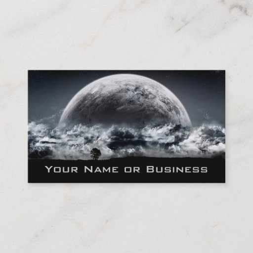 Customizable cool planets business card
