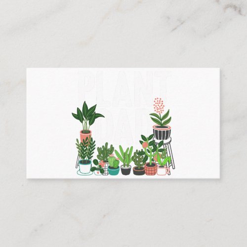 Cool Plant Design For Men Dad Gardener Garden Plan Business Card