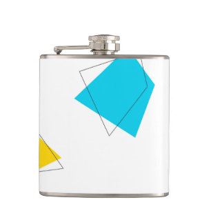Cool, playful, modern, trendy, urban pattern art flask