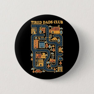 Cool Playmat Car Race Track On Back Dad Tired Club Button
