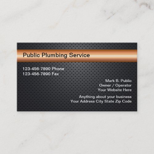 Cool Plumbing Business Cards