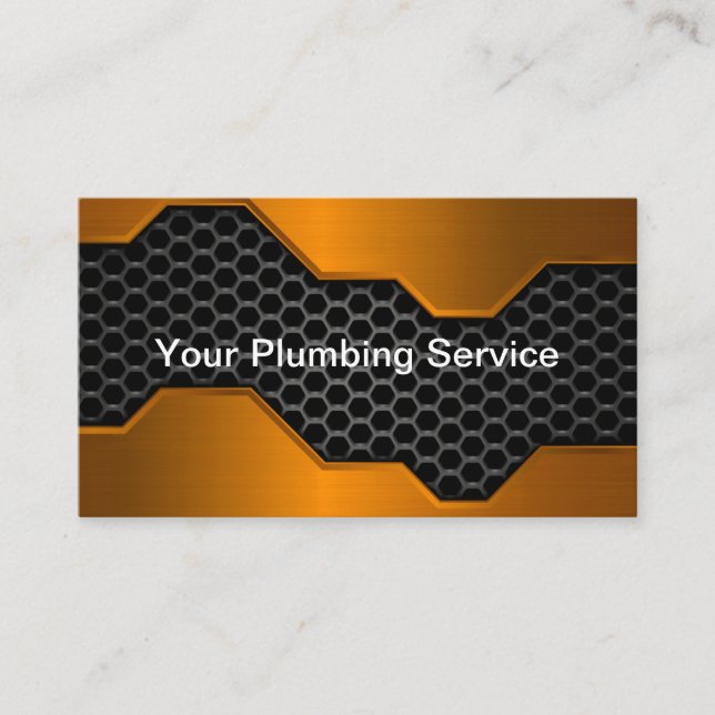 Cool Plumbing Service Business Card (Front)