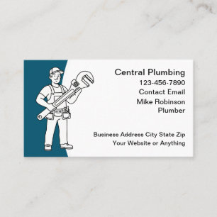 Cool Plumbing Service Plumber Business Cards