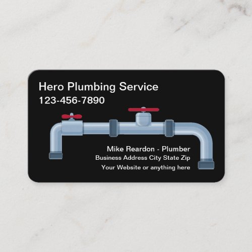 Cool Plumbing Service Plummer Pipes Business Card
