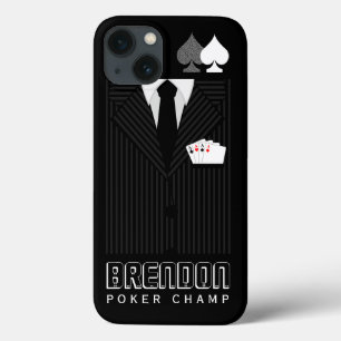 Cool Poker Champ Pinstripe Suit Casino iPhone 13 Case