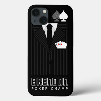 Cool Poker Champ Pinstripe Suit Casino iPhone 13 Case