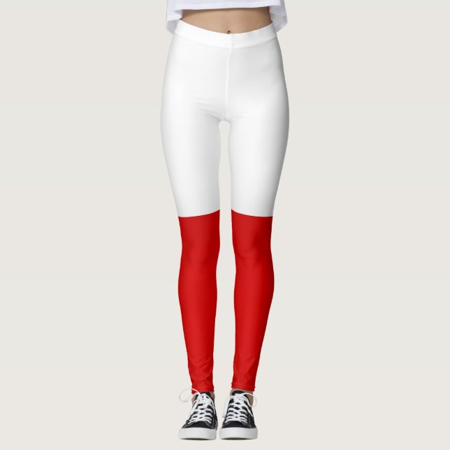 Cool Poland Flag Fashion Leggings (Front)