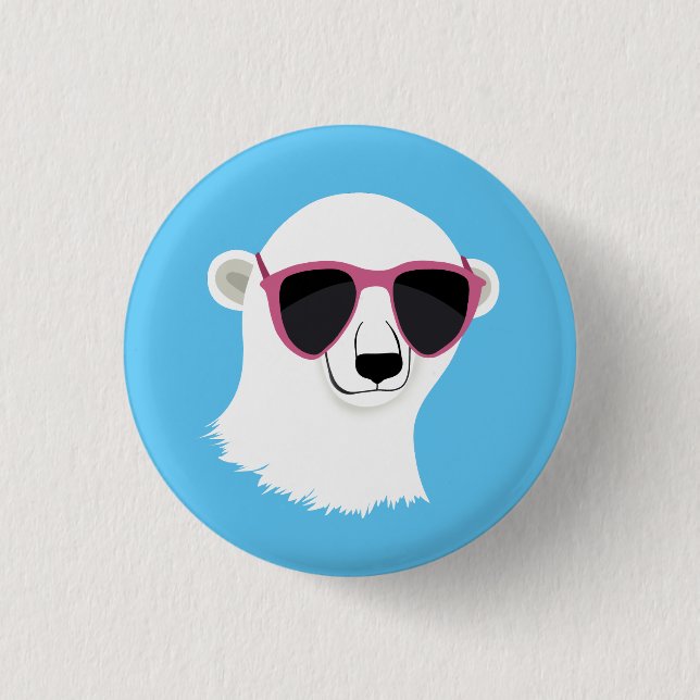 Cool Polar Bear Button (Front)