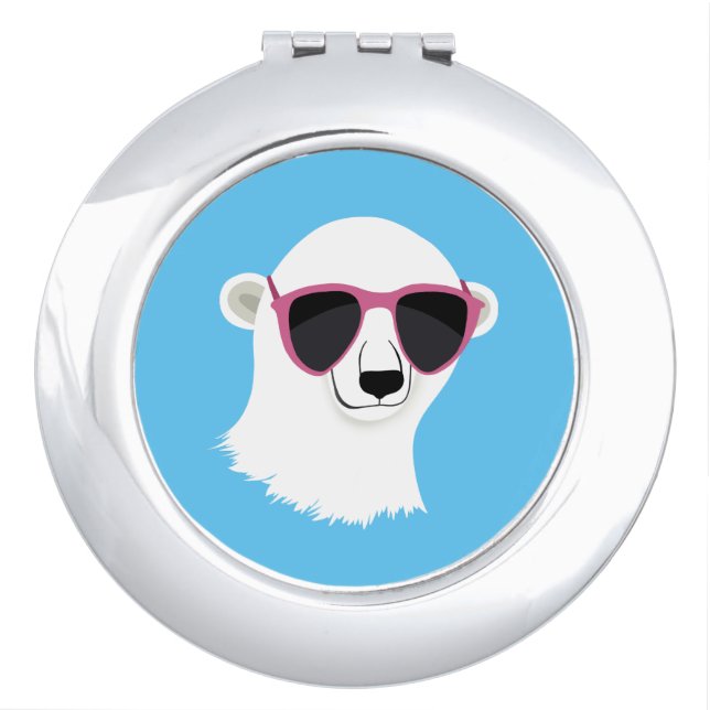 Cool Polar Bear Compact Mirror (Front)