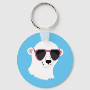 Cool Polar Bear Keychain