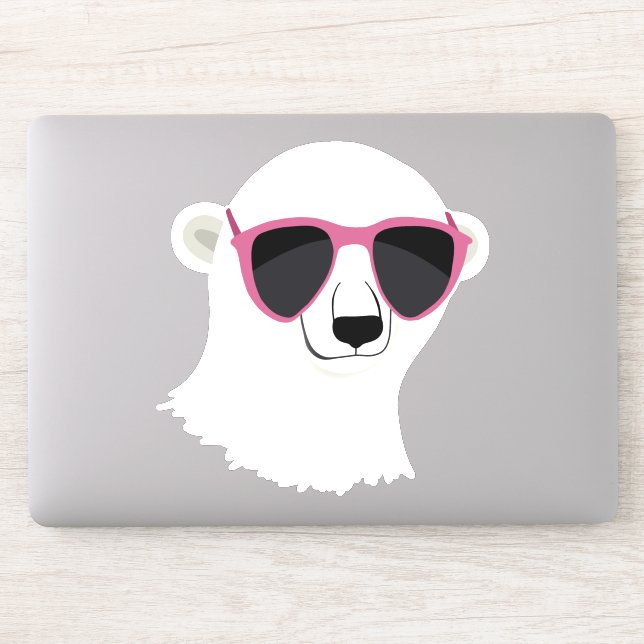 Cool Polar Bear Sticker (Computer)