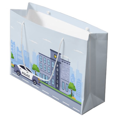 cool Police station party Large Gift Bag