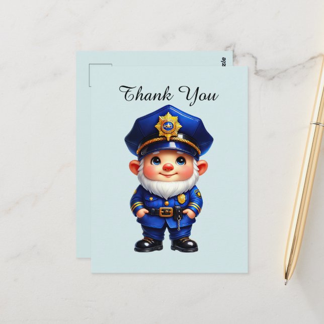 Cool Police thank you  Postcard (Front/Back In Situ)