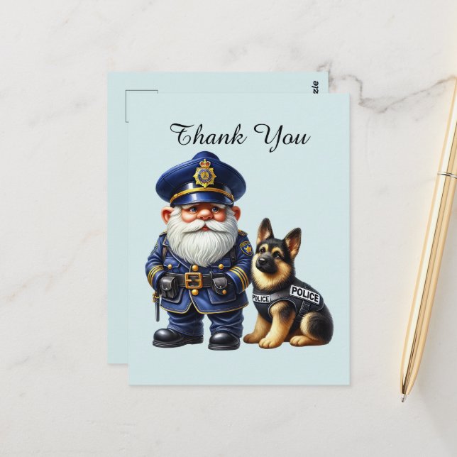 Cool Police thank you  Postcard (Front/Back In Situ)