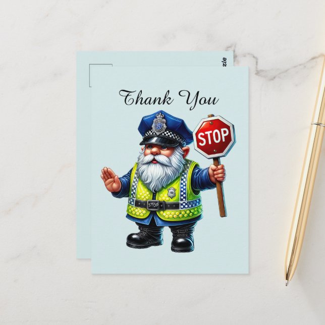 Cool Police thank you  Postcard (Front/Back In Situ)
