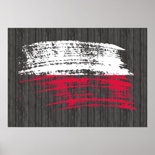 Cool Polish flag design Poster