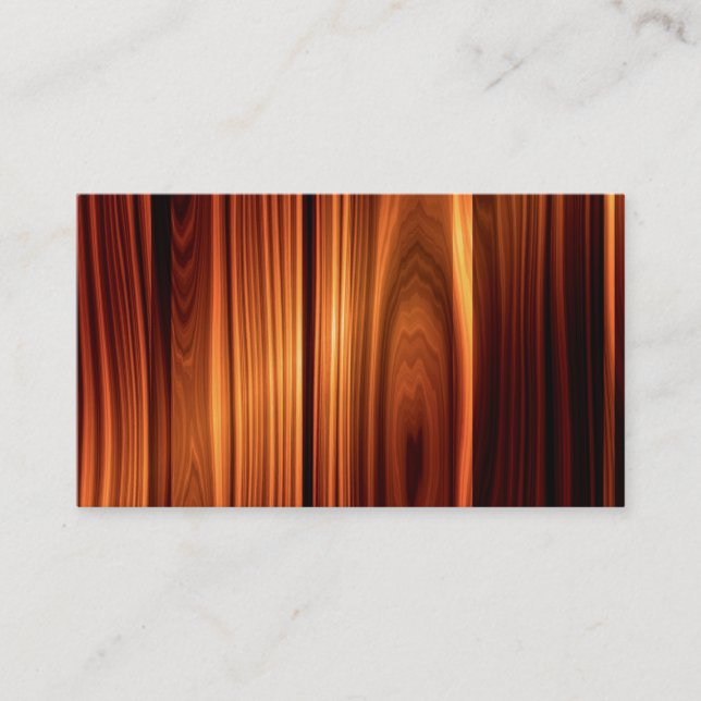 Cool Polished Wood Look Business Cards (Front)
