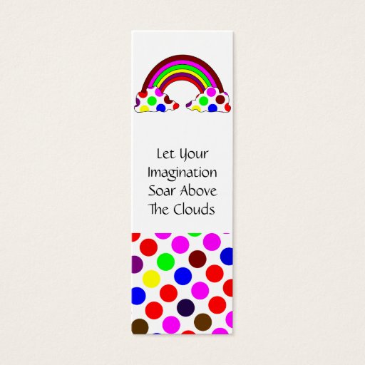 Customizable Cool Polka Dot Rainbow Bookmark Business Cards