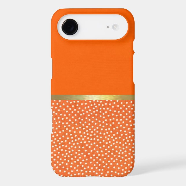 Cool Polka Dots Orange Pattern iPhone 7 Case (Back)