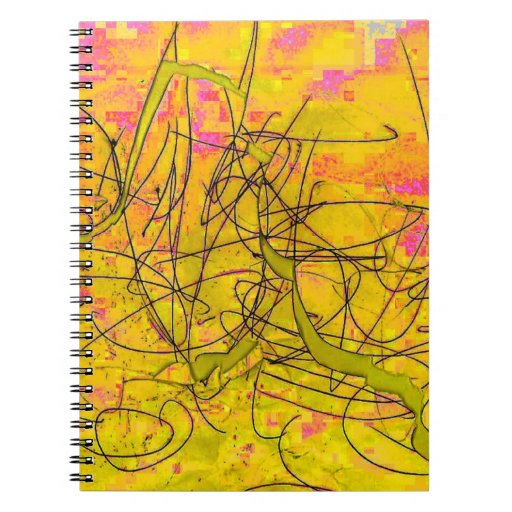 Cool Pollock-inspired Scribble Notebook | Zazzle