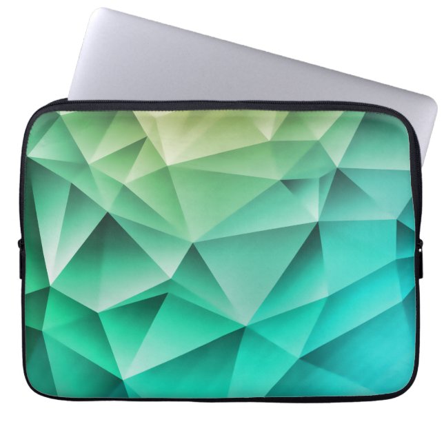 Cool Polygons Geometric Pattern Laptop Sleeve (Front)