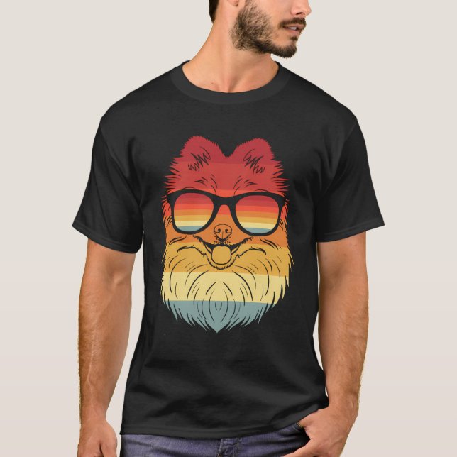 Cool Pomeranian Owner Animal Lover Gifts Dogs Retr T-Shirt (Front)