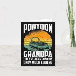 Cool Pontoon Grandpa - Funny Pontoon Captain Card