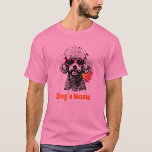 Cool Poodle With Sunglasses  T_Shirt