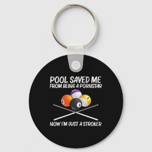Cool Pool Billiards For Men Women 8 Ball Pool Play Keychain