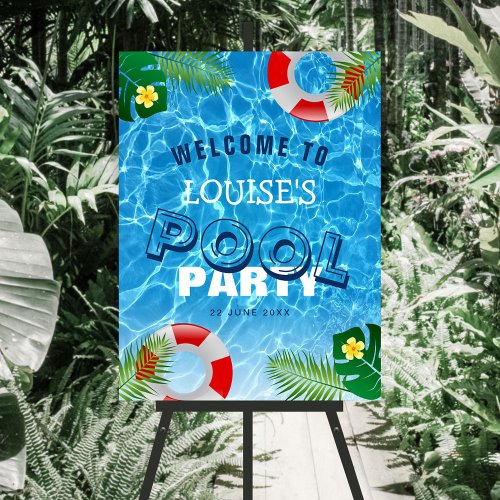 Cool Pool Birthday Party Welcome Sign