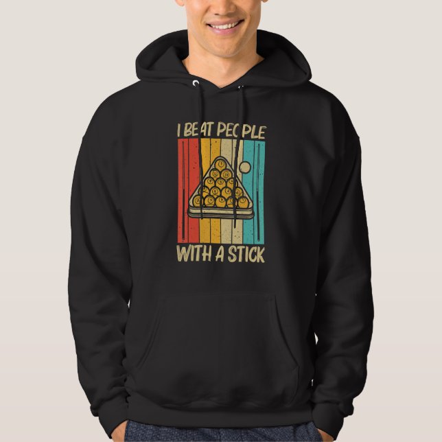 Cool Pool For Men Women Snooker Billiards 8 Ball P Hoodie (Front)