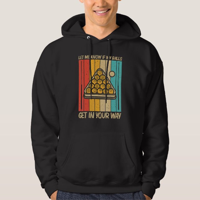 Cool Pool For Men Women Snooker Billiards 8 Ball P Hoodie (Front)