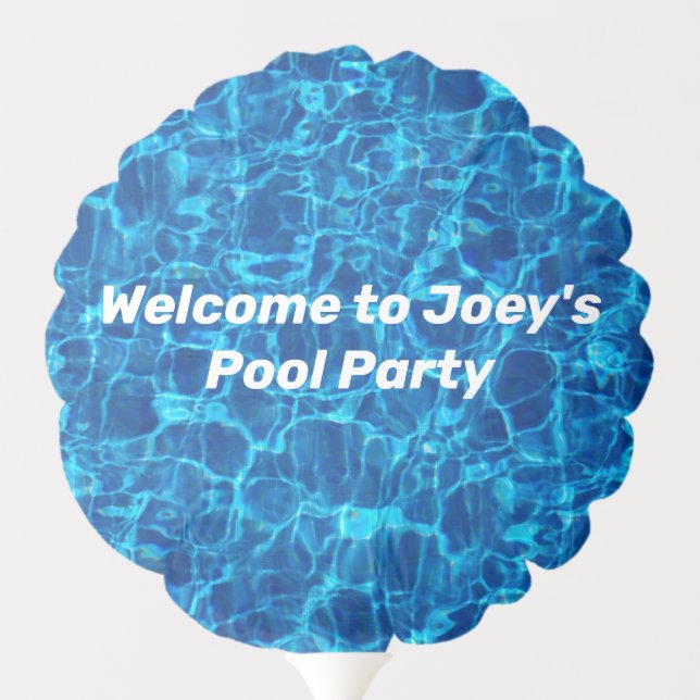 Cool Pool Party Balloon (Back)
