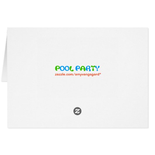 Cool Pool Party Cards (Back Horizontal)