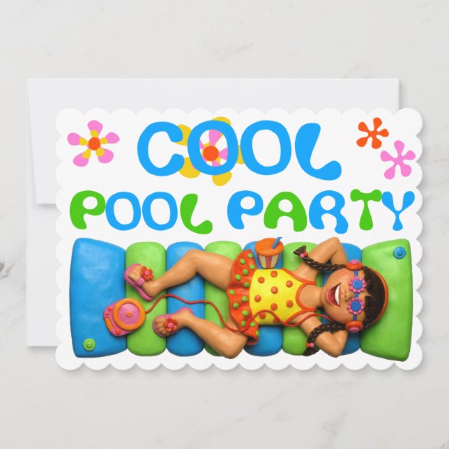 Cool Pool Party Invitation (Front)