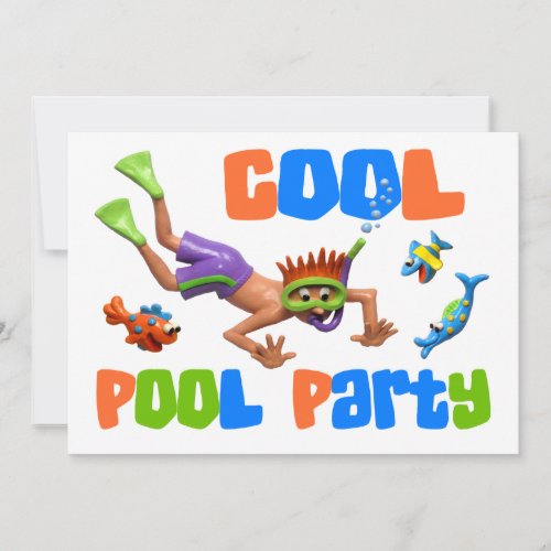 Cool Pool Party Card